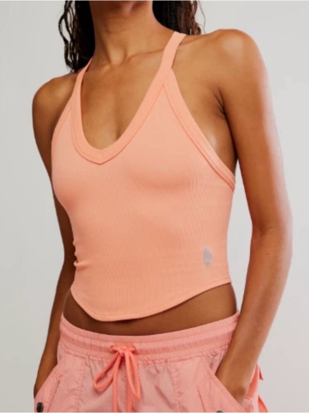 FP MOVEMENT WOMEN'S ALL CLEAR V NECK CAMI - fruit punch (light peach)